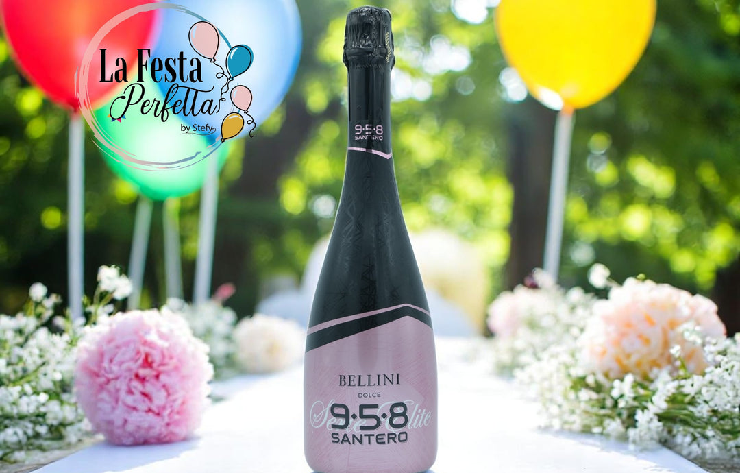 Bottiglia Grande Santero Bellini Rosa personalizzata