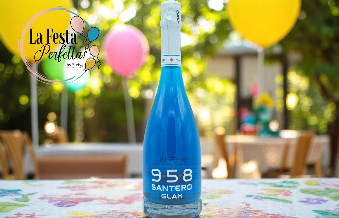 Bottiglia Grande Santero Glam Blu personalizzata