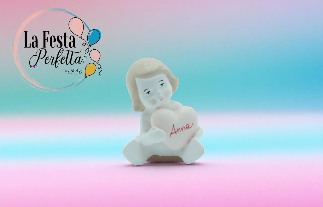 Bomboniera Angioletto Con Nome D'Appoggio