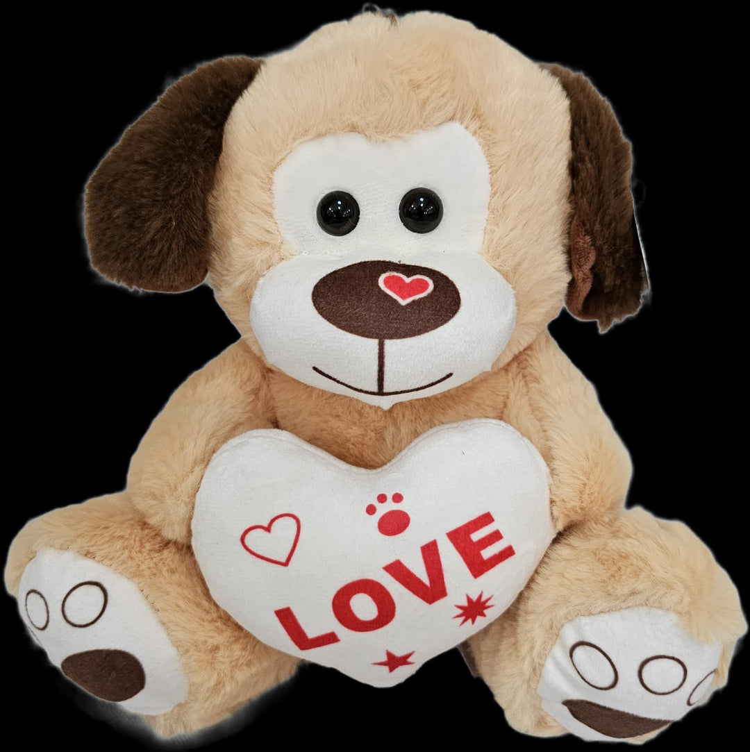 Peluche orsacchiotto con cuore bianco LOVE