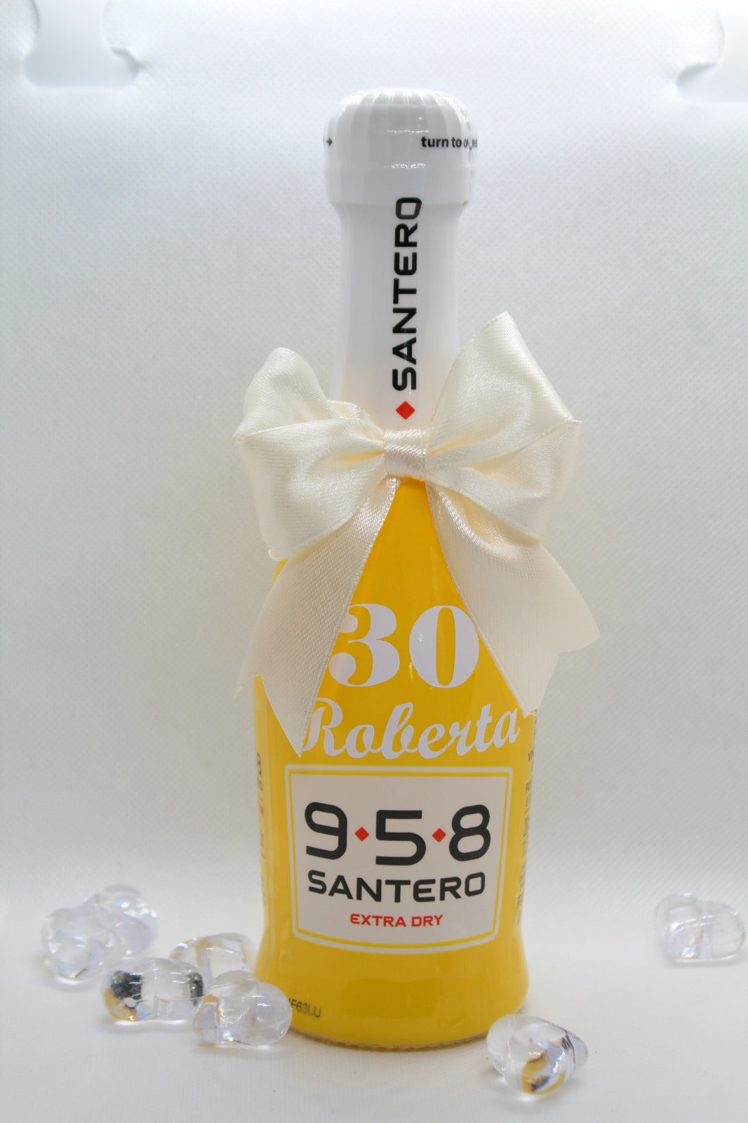 Bomboniera Bottiglia mini Santero gialla – La Festa Perfetta