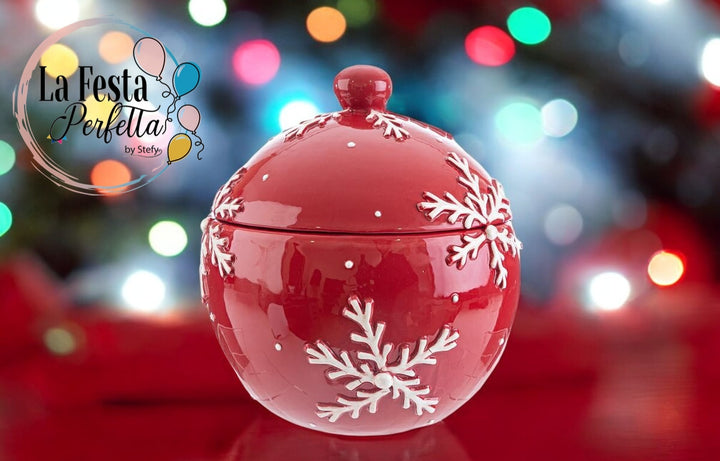 SCATOLA CERAMICA FIOCCO DI NEVE 19xh.22 CM