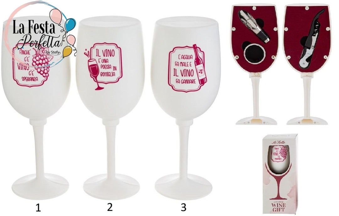 Bomboniera Calice Vino Con Accessori Assortite Firmata Le Stelle