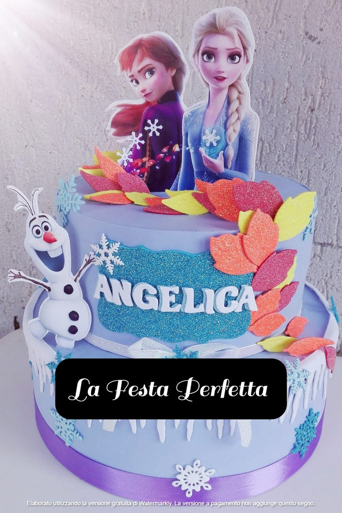 Torta finta Frozen Personalizzabile – La Festa Perfetta