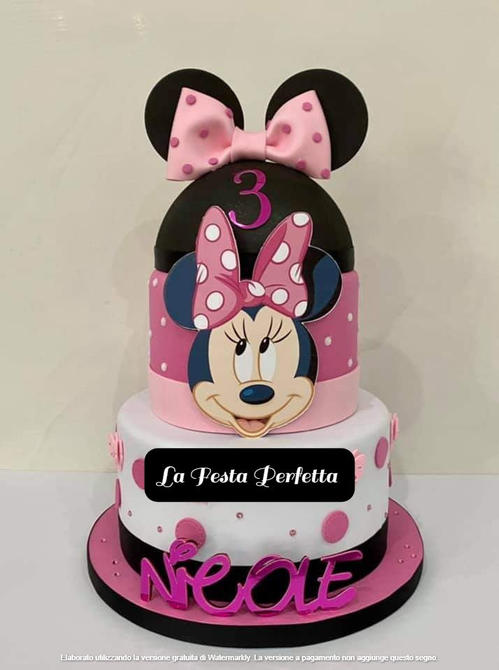 Torta finta topolina Personalizzabile