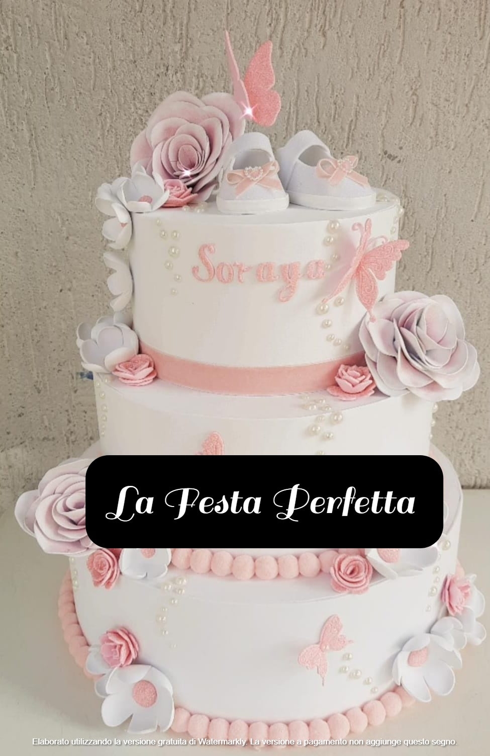 Torta finta rosa Personalizzabile