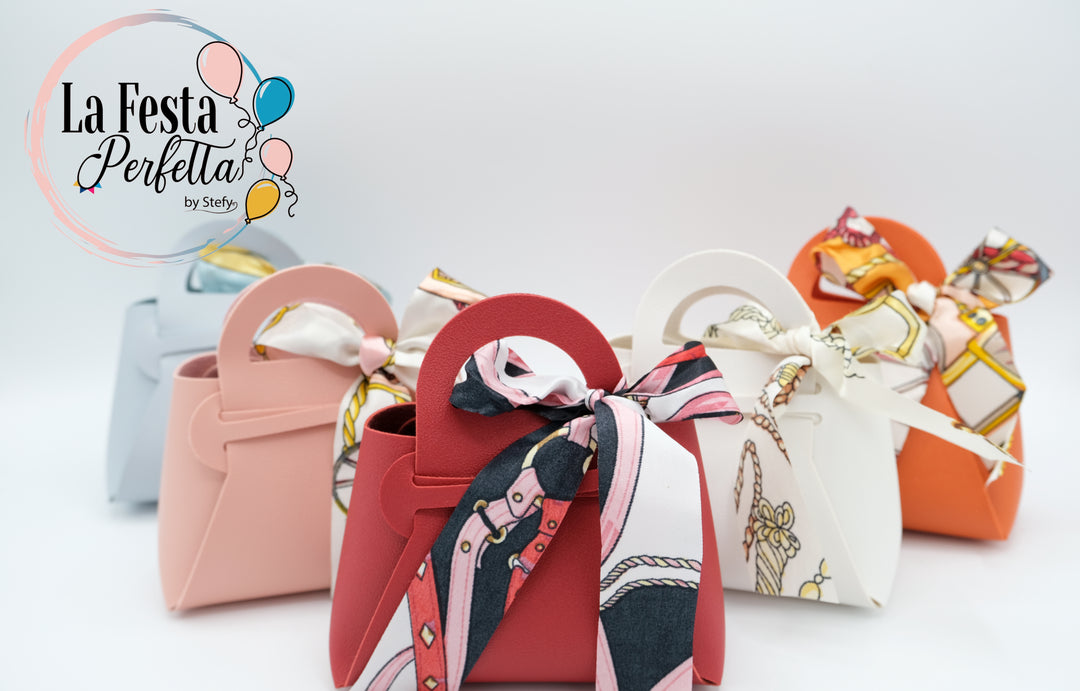 Bomboniere Borse ECO-Pelle Con Foulard| MADRHELEN – La Festa Perfetta