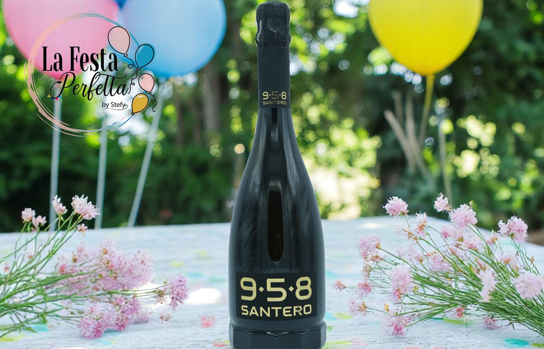 Bottiglia Grande Santero Nero e Oro personalizzata
