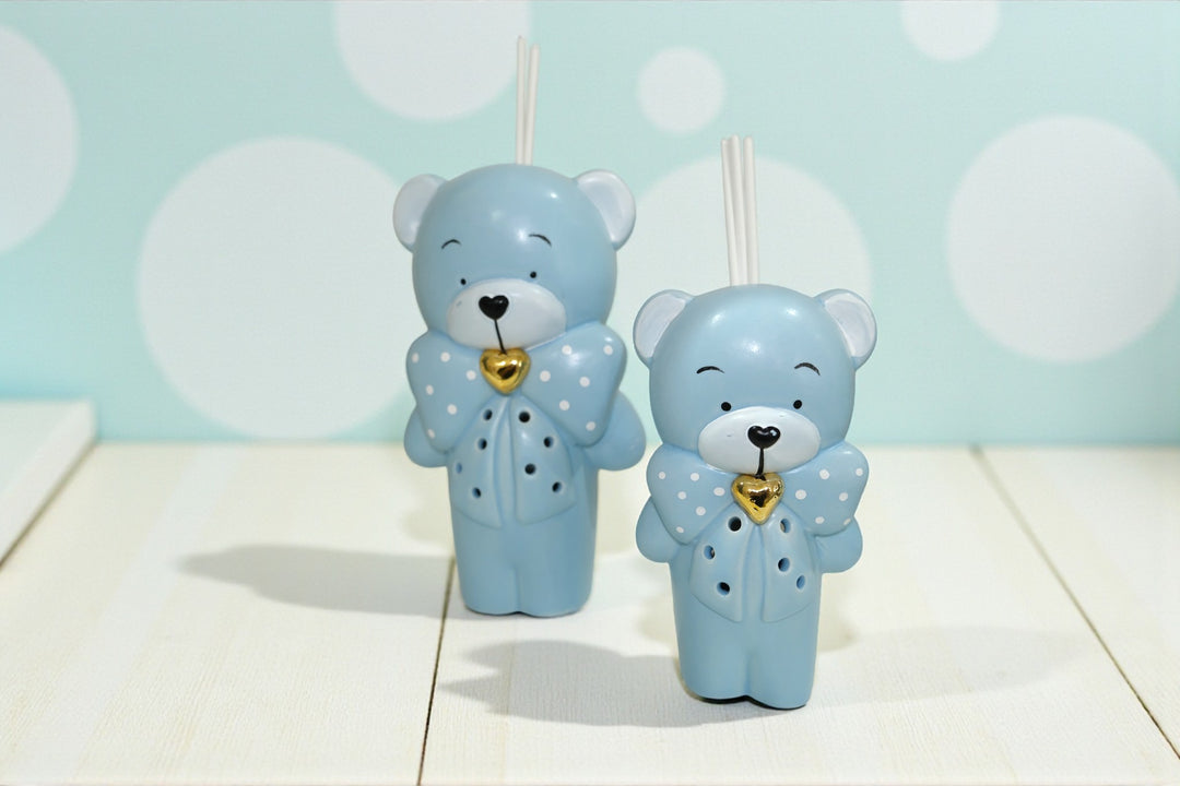 Bomboniera Orsetto LED a Profumatore Azzurro