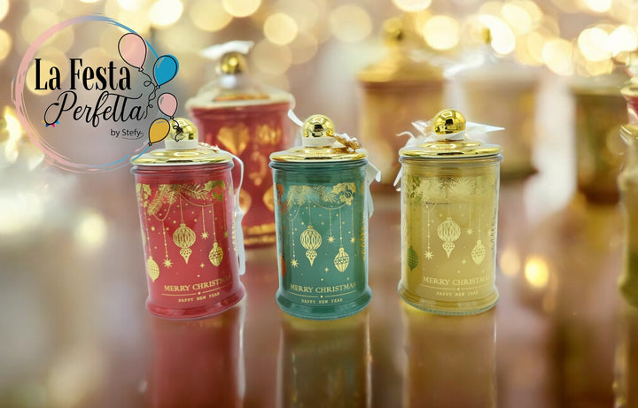 BARATTOLINO CANDELA PROFUMATA VETRO d.6Xh.11CM