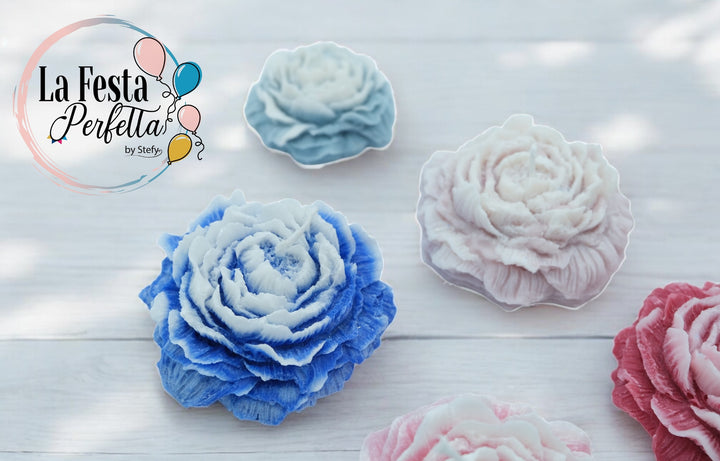 Peonia Candela Cera di Soia Profumata