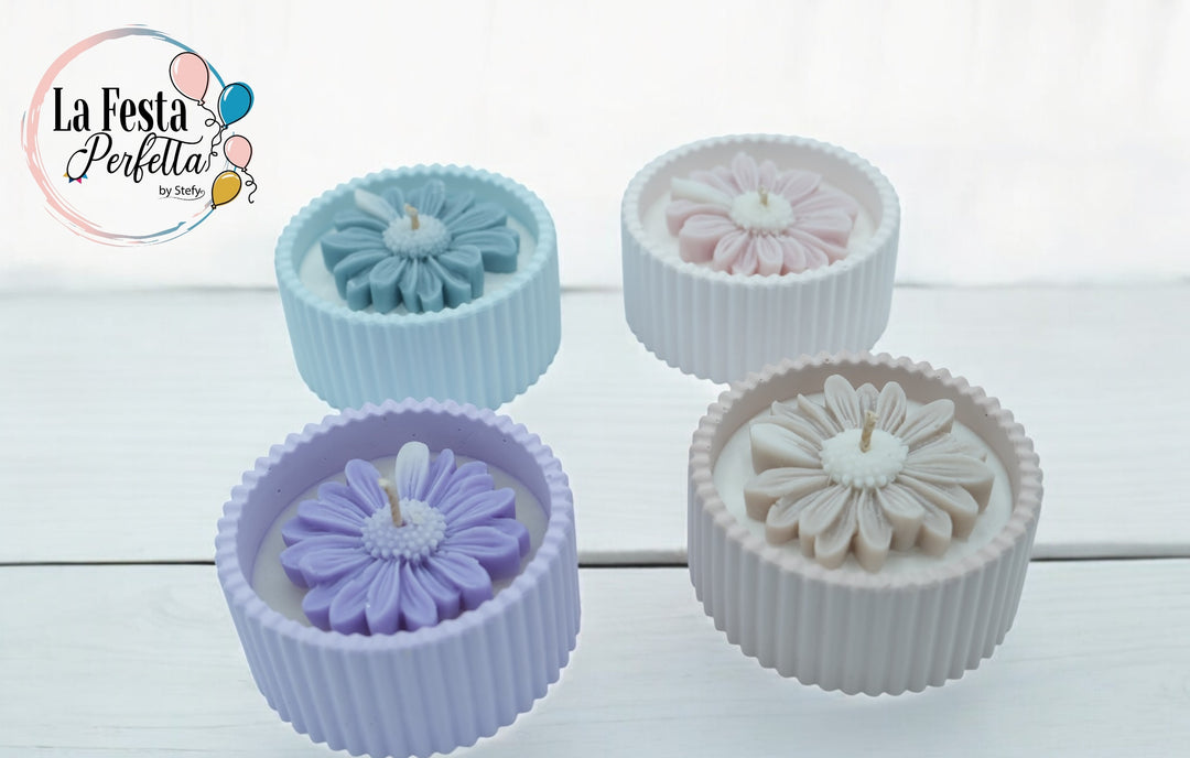 Vasetto ceramica Candela Cera di Soia Profumata