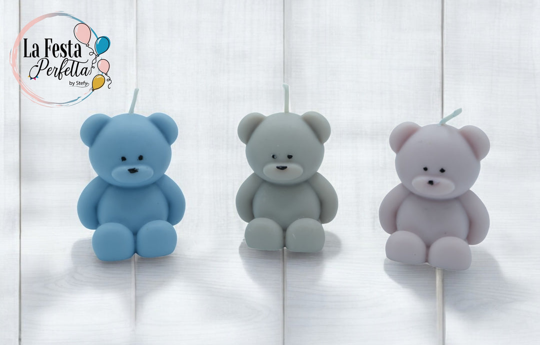 Teddy Candela Cera di Soia Profumata Colore Personalizzabile