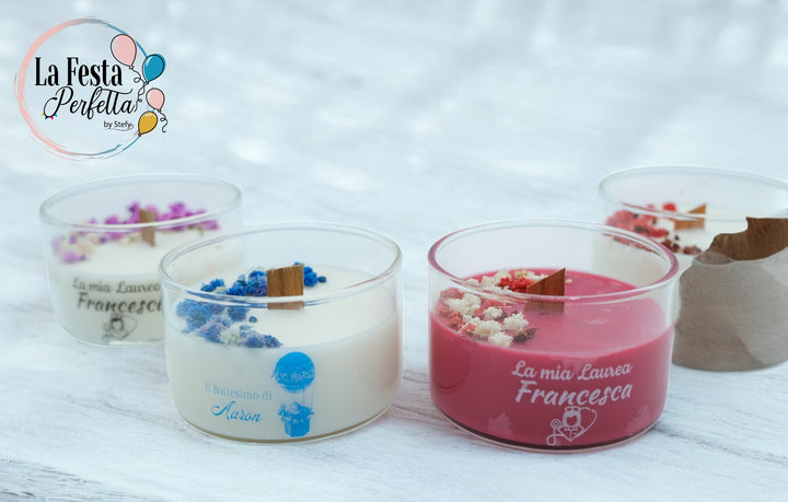 Vasetto Cera di Soia Profumata Colore Personalizzabile