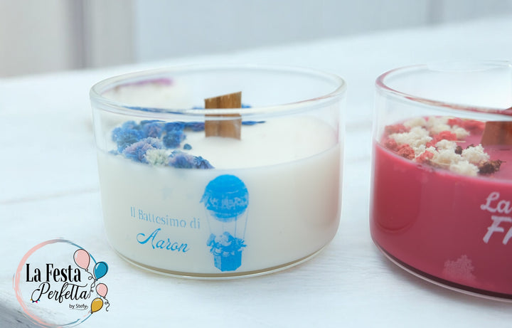 Vasetto Cera di Soia Profumata Colore Personalizzabile