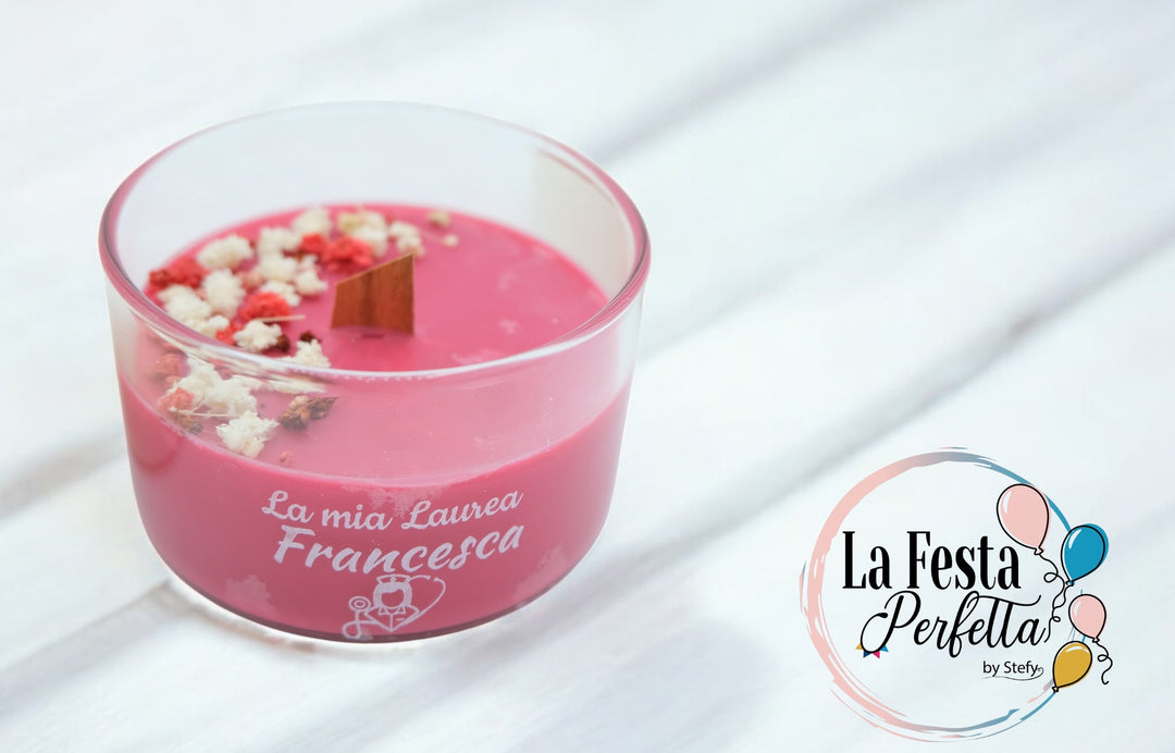 Vasetto Cera di Soia Profumata Colore Personalizzabile