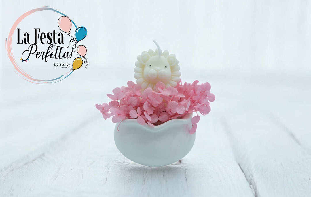 Leoncino Candela Cera di Soia Profumata Colore Personalizzabile