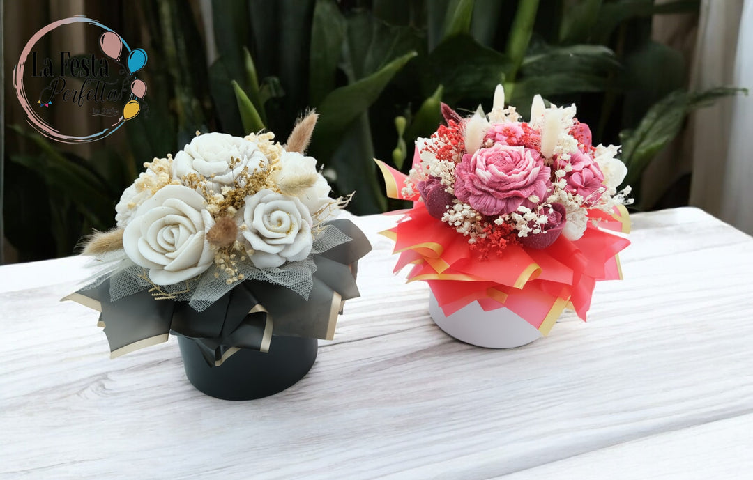 Bouquet Fiori Cera di Soia Profumata Colori Personalizzabili