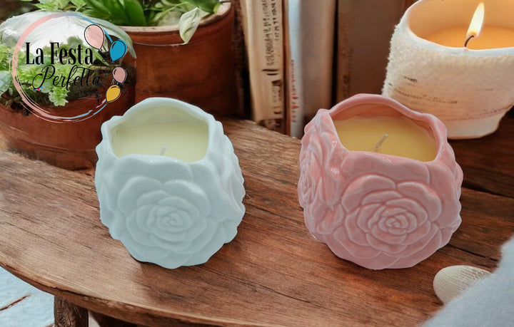 Bomboniera Candela Texture Rose