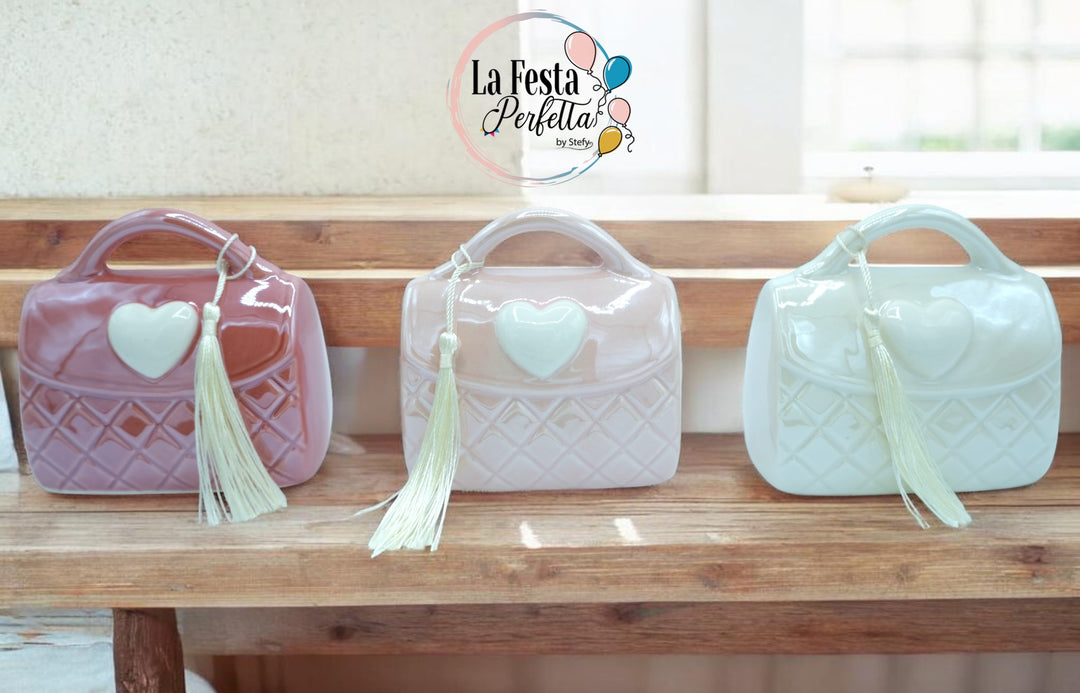 Bomboniera Borsa Salvadanaio Firmata Le Stelle