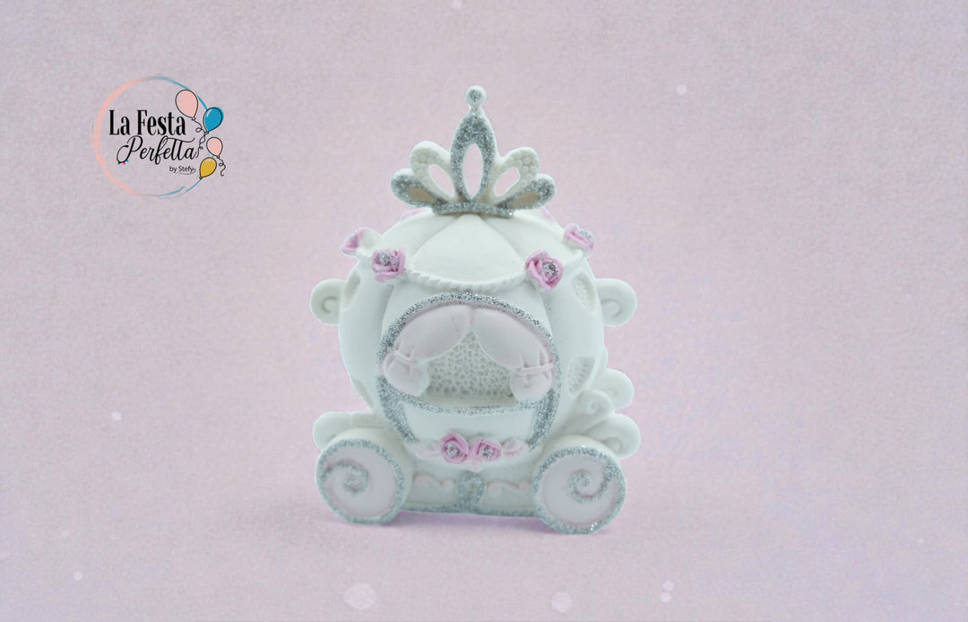 Bomboniera giostra fissa rosa