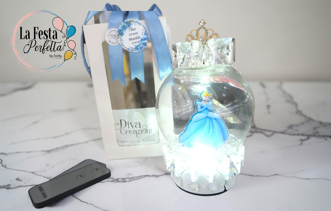 Bomboniera lampada LED con personaggio personalizzabile