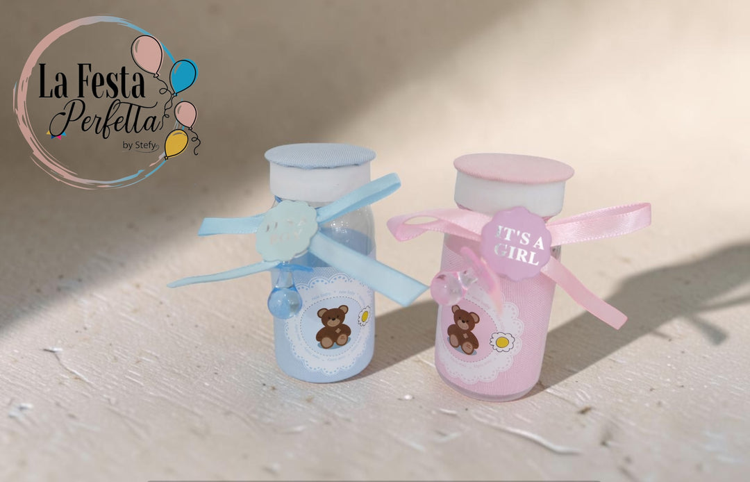 Scatola porta confetti con decoro orsetto