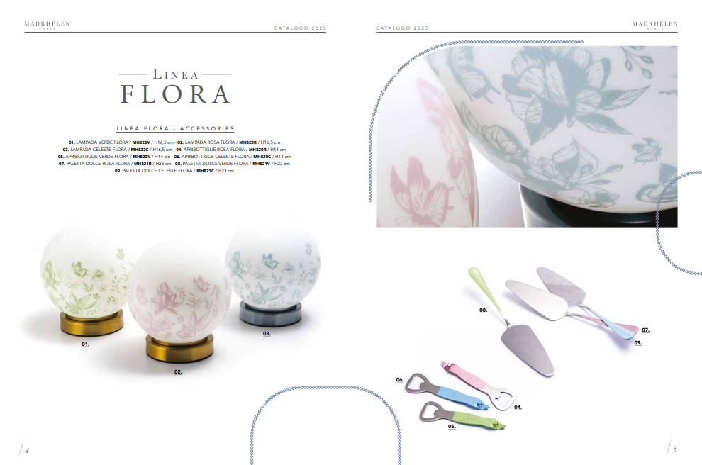 Linea Flora Madrhelen Lampada, Cavatappi e Paletta