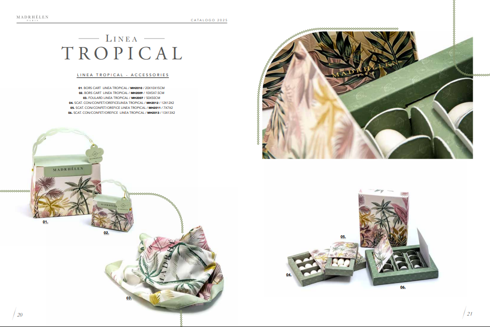 Linea Tropical Madrhelen Borsetta e Scatole Degustazione