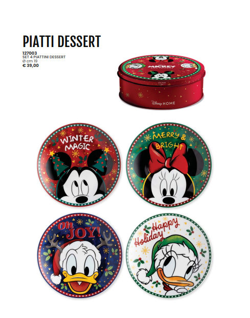 SET 4 PIATTINI DESSERT Ø cm 19