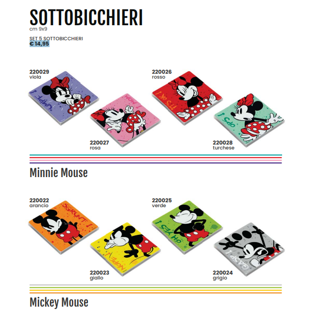 SET 5 SOTTOBICCHIERI