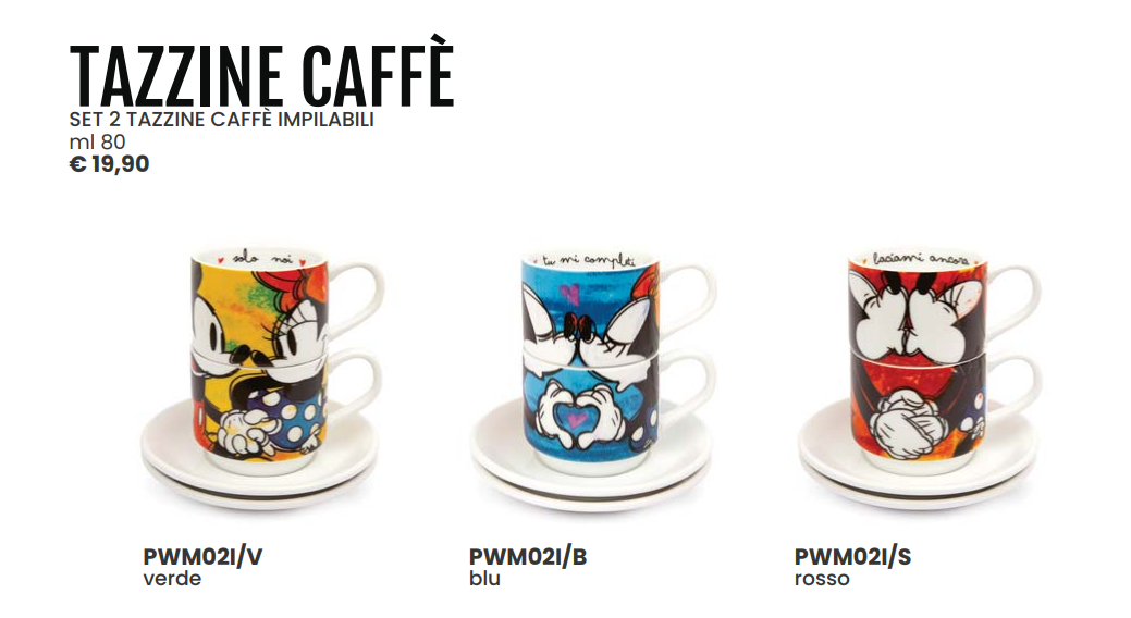TAZZINE CAFFÈ  SET 2 TAZZINE CAFFÈ IMPILABILI  ml 80