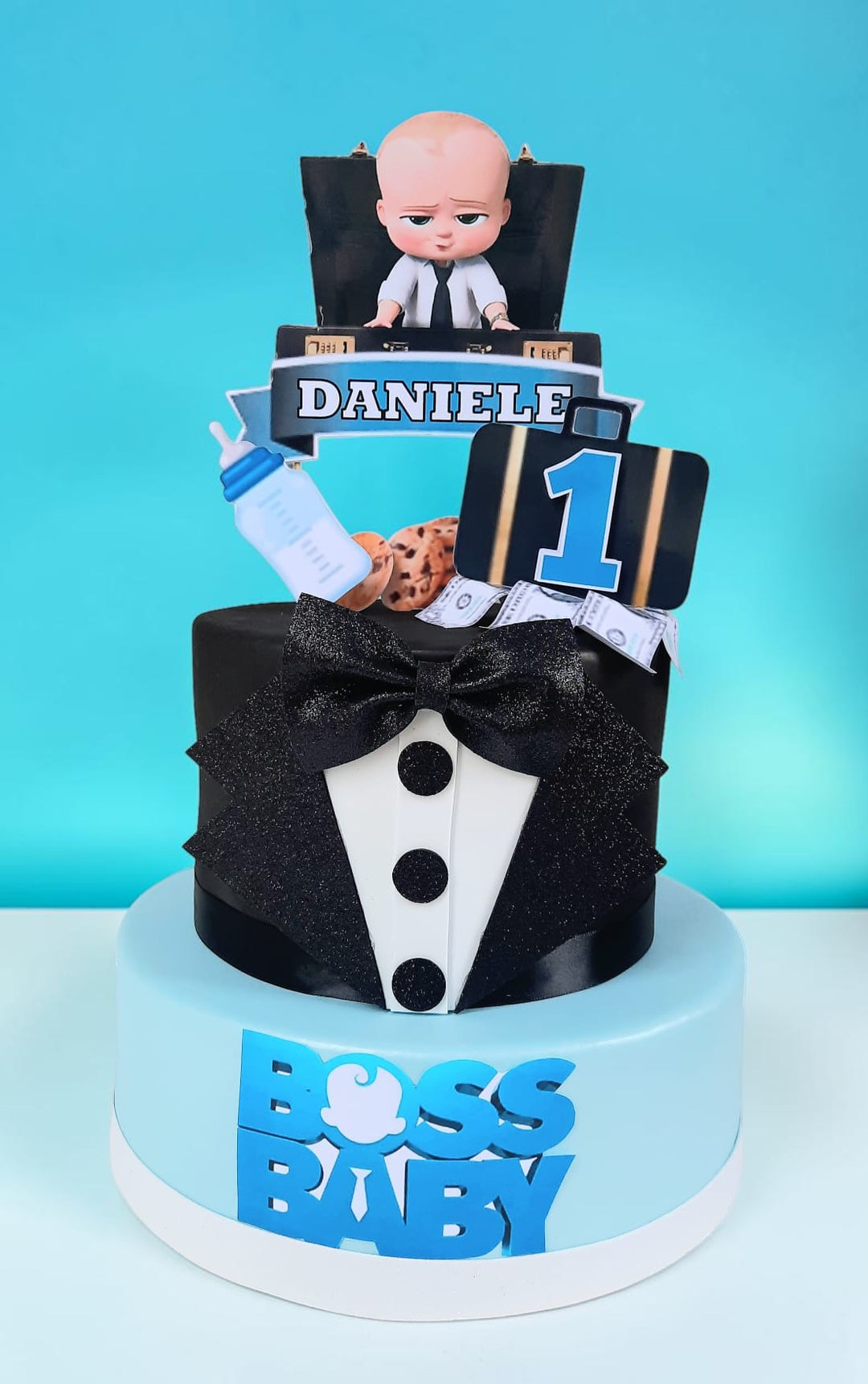 Torta finta Baby Boss personalizzabile