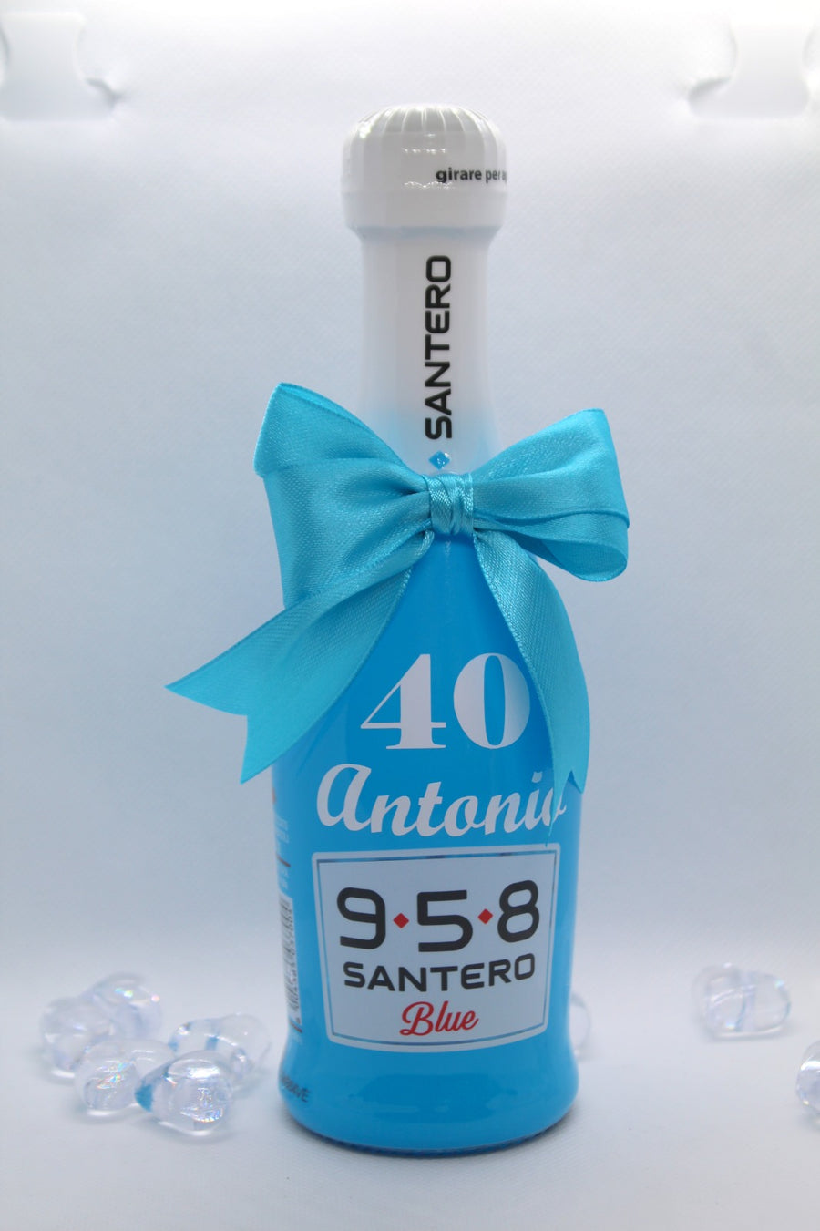 Bottiglietta di Prosecco con Etichetta Personalizzabile Bomboniera  COMPLEANNO 40 ANNI UOMO -  Italia
